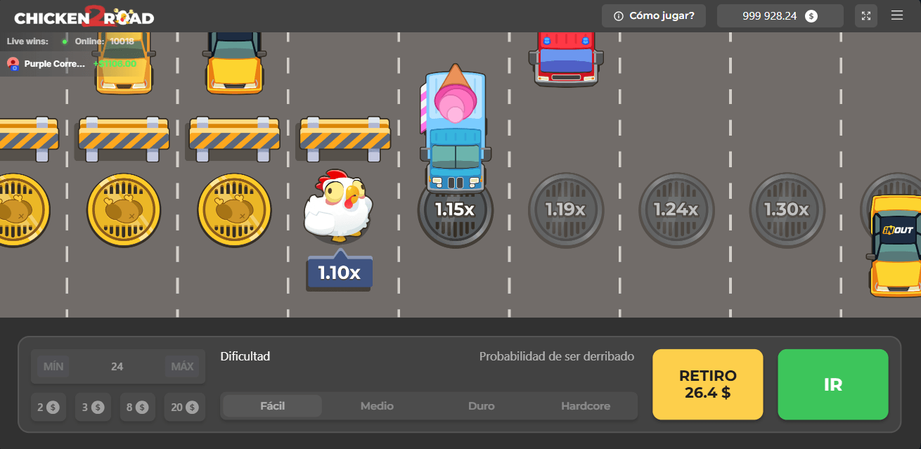 Partida de Chicken Road 2